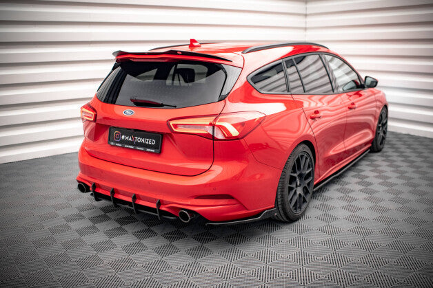 Diffusor Flaps V.6 passend für Ford Focus Kombi ST Mk4 schwarz Hochglanz