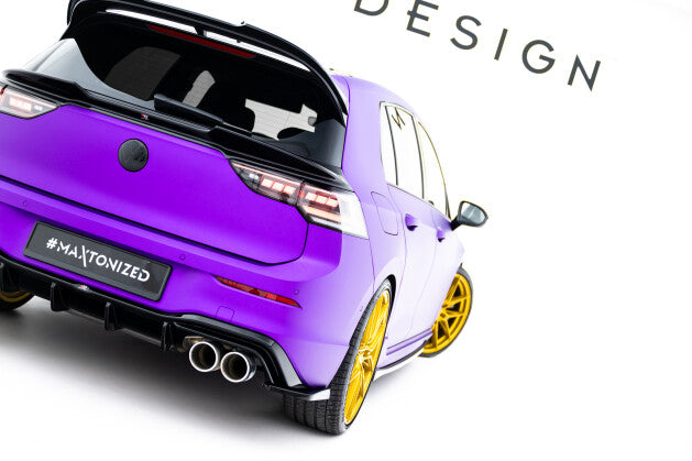 Diffusor Flaps V.6 passend für VW Golf R Hatchback Mk8 FL schwarz Hochglanz
