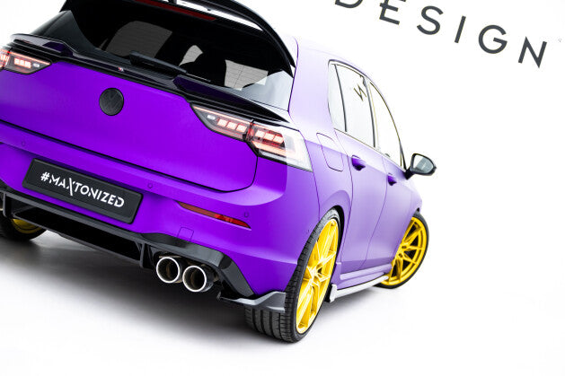 Diffusor Flaps V.7 passend für VW Golf R Hatchback Mk8 / Mk8 FL schwarz Hochglanz