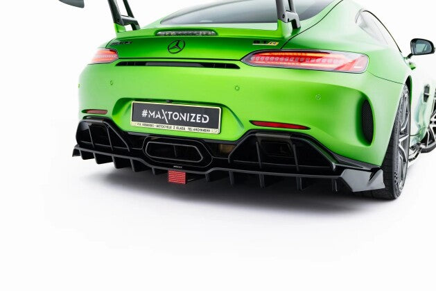 Diffusor Heckansatz + LED passend für Mercedes-AMG GT R C190 Facelift