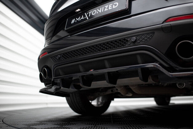 Diffusor Heckansatz passend für Alfa Romeo Stelvio Quadrifoglio Mk1 schwarz Hochglanz