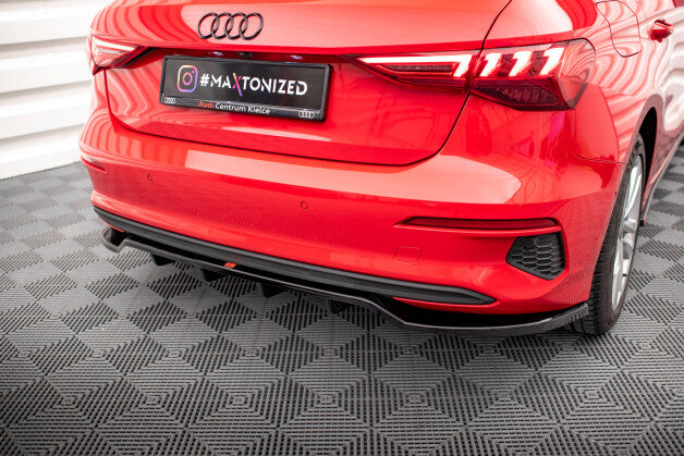 Diffusor Heckansatz passend für Audi A3 Sportback 8Y schwarz Hochglanz