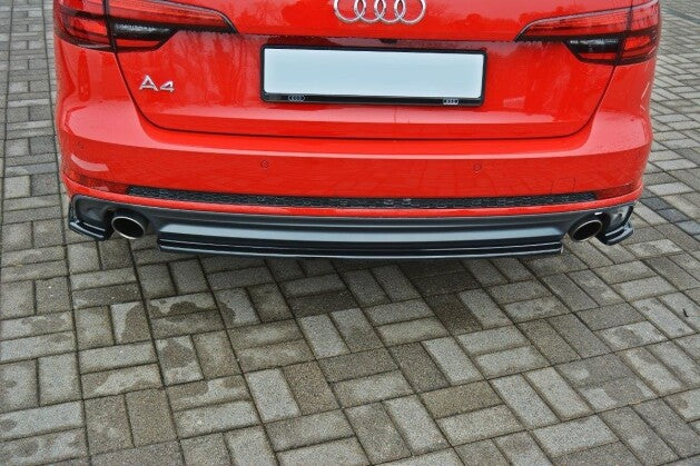 Diffusor Heckansatz passend für Audi A4 B9 S-Line schwarz Hochglanz