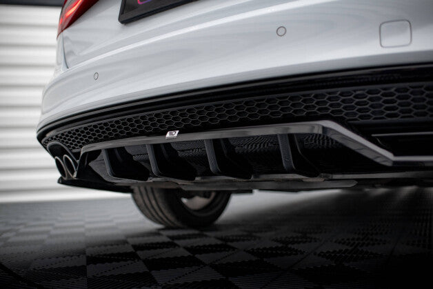 Diffusor Heckansatz passend für Audi A4 Competition B8 FL schwarz Hochglanz