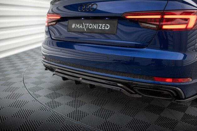 Diffusor Heckansatz passend für Audi A4 Competition B9 schwarz Hochglanz