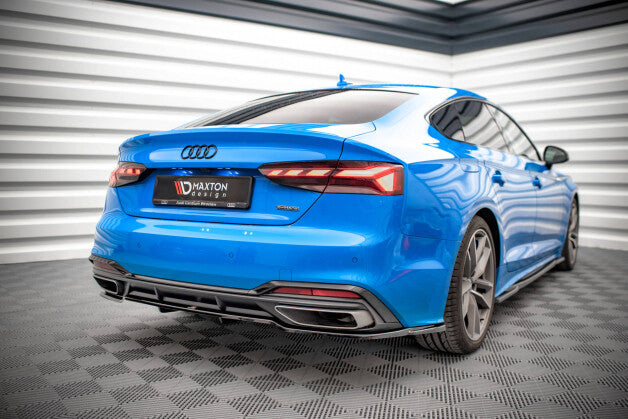 Diffusor Heckansatz passend für Audi A5 S-Line F5 FL schwarz Hochglanz