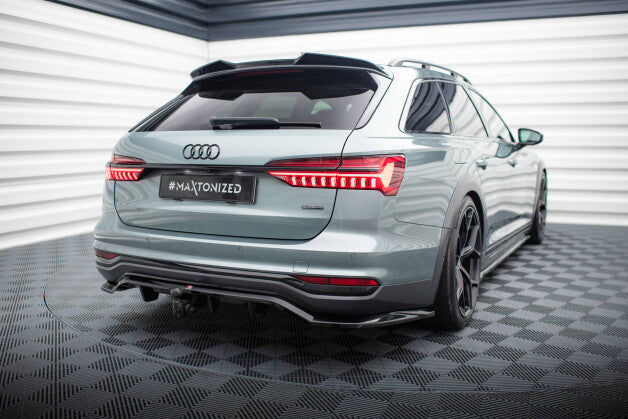 Diffusor Heckansatz passend für Audi A6 Allroad C8 schwarz Hochglanz