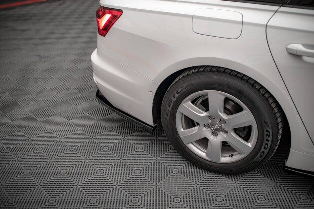 Diffusor Heckansatz passend für Audi A6 C8 schwarz Hochglanz