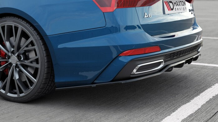 Diffusor Heckansatz passend für Audi A6 S-Line C8 schwarz Hochglanz (4251937804964)