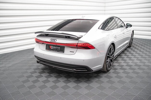 Diffusor Heckansatz passend für Audi A7 C8 schwarz Hochglanz