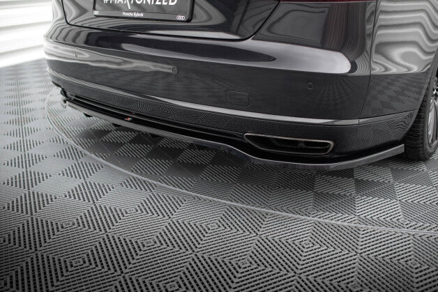Diffusor Heckansatz passend für Audi A8 D4 FL schwarz Hochglanz