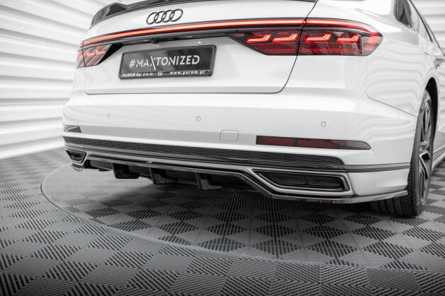 Diffusor Heckansatz passend für Audi A8 S-Line D5 schwarz Hochglanz