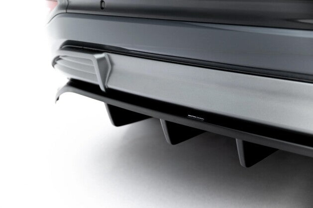 Diffusor Heckansatz passend für Audi Q6 e-tron S-Line / SQ6 e-tron SUV / Sportback Mk1 schwarz Hochglanz