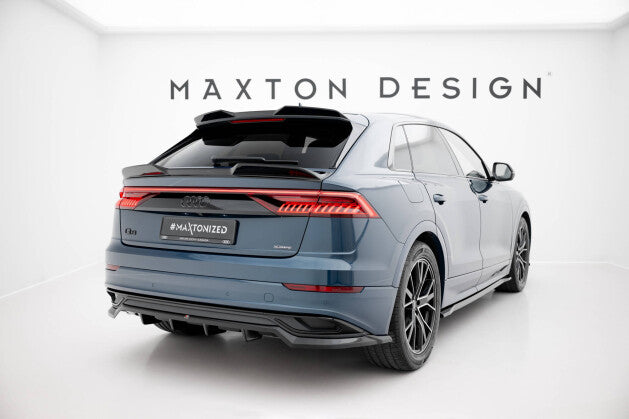 Diffusor Heckansatz passend für Audi Q8 Mk1 schwarz Hochglanz