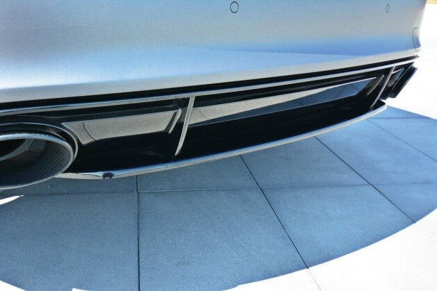 Diffusor Heckansatz passend für Audi RS7 C7 schwarz Hochglanz