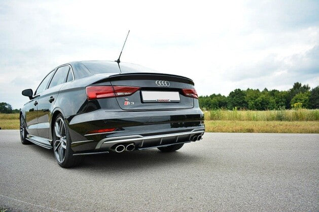 Diffusor Heckansatz passend für Audi S3 8V FL Hatchback / Sportback / Limousine schwarz Hochglanz