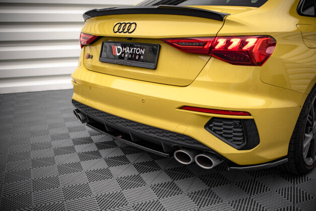 Diffusor Heckansatz passend für Audi S3 Limousine 8Y schwarz Hochglanz
