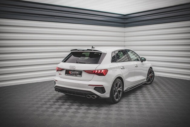 Diffusor Heckansatz passend für Audi S3 Sportback 8Y schwarz Hochglanz