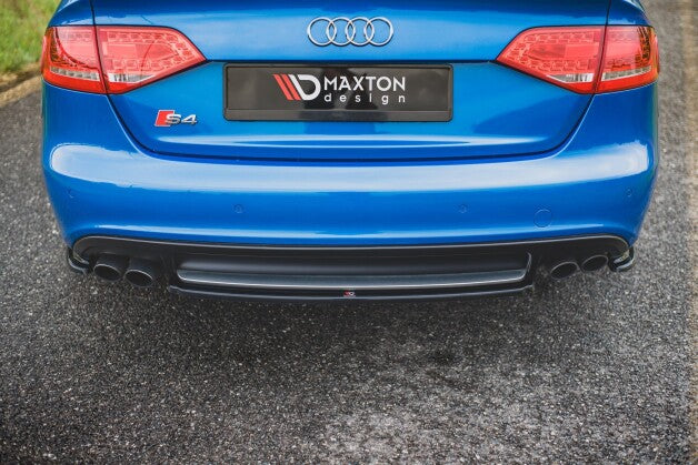 Diffusor Heckansatz passend für Audi S4 / A4 S-Line B8 Limousine schwarz Hochglanz