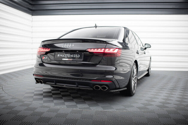 Diffusor Heckansatz passend für Audi S4 B9 FL schwarz Hochglanz
