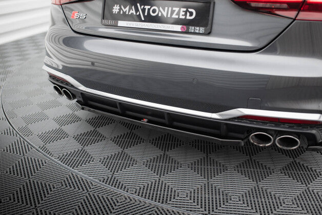 Diffusor Heckansatz passend für Audi S5 Sportback / Coupe F5 FL schwarz Hochglanz