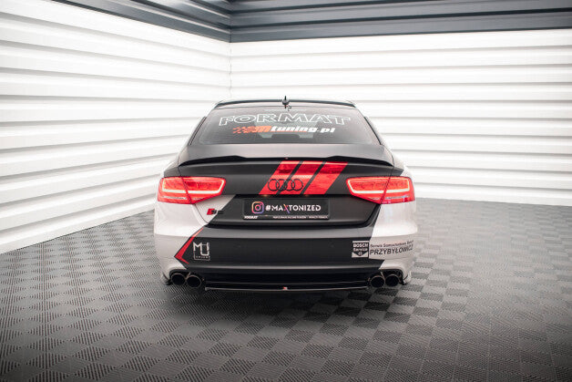 Diffusor Heckansatz passend für Audi S8 D4 schwarz Hochglanz