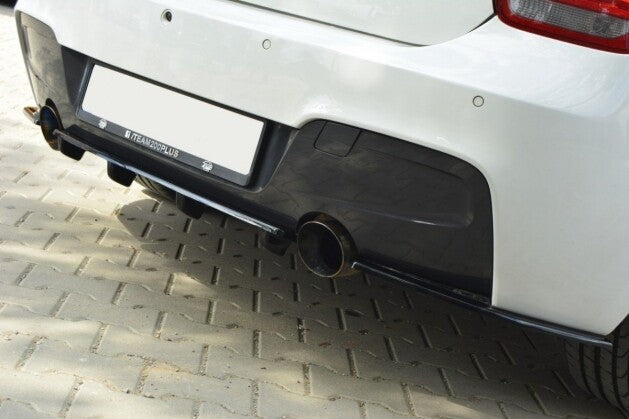 Diffusor Heckansatz passend für BMW 1er F20/F21 M-Power schwarz matt (4251937815052)