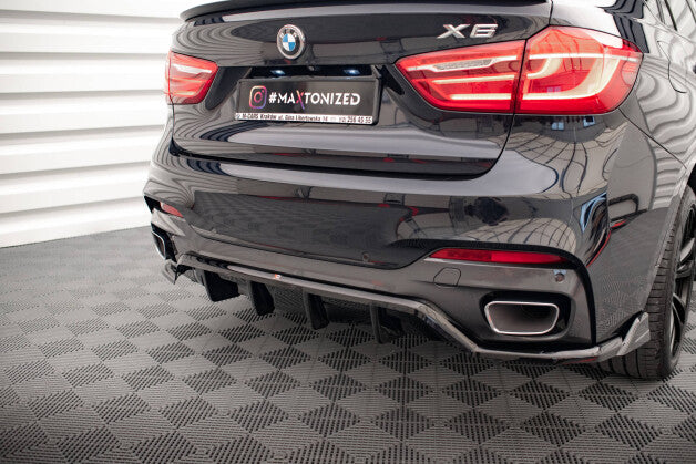 Diffusor Heckansatz passend für BMW X6 M-Paket F16 schwarz Hochglanz