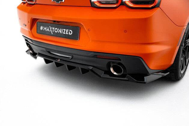 Diffusor Heckansatz passend für Chevrolet Camaro SS Mk6 FL schwarz Hochglanz
