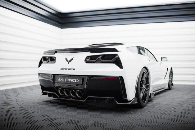Diffusor Heckansatz passend für Chevrolet Corvette C7 schwarz Hochglanz