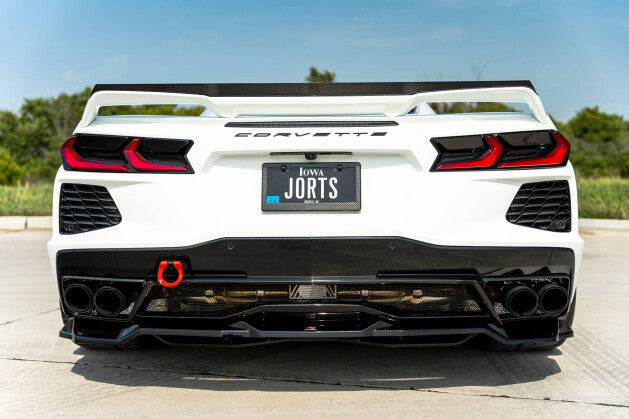 Diffusor Heckansatz passend für Chevrolet Corvette C8 schwarz Hochglanz