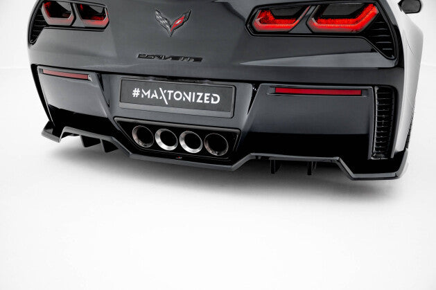 Diffusor Heckansatz passend für Chevrolet Corvette Z06 C7 schwarz Hochglanz