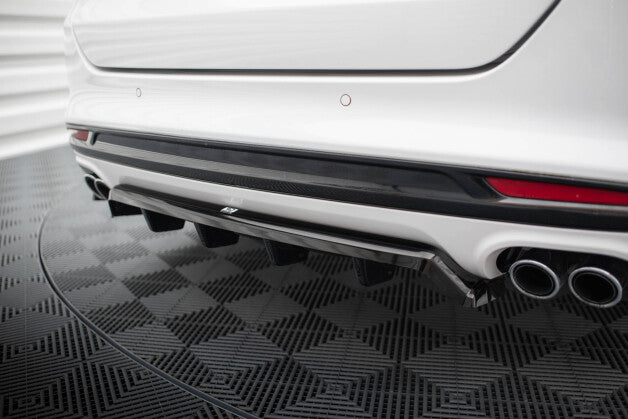 Diffusor Heckansatz passend für Ford Mondeo Sport Mk5 FL / Fusion Sport Mk2 FL schwarz Hochglanz