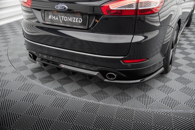 Diffusor Heckansatz passend für Ford Mondeo ST-Line Kombi Mk4 FL schwarz Hochglanz