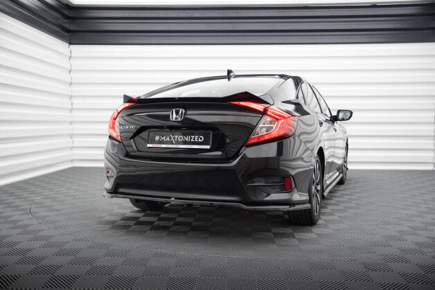 Diffusor Heckansatz passend für Honda Civic Mk10 schwarz Hochglanz