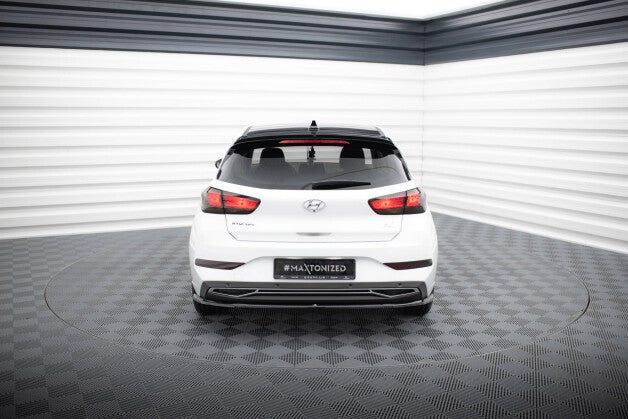 Diffusor Heckansatz passend für Hyundai I30 Mk3 FL schwarz Hochglanz