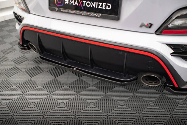 Diffusor Heckansatz passend für Hyundai Kona N Mk1 schwarz Hochglanz