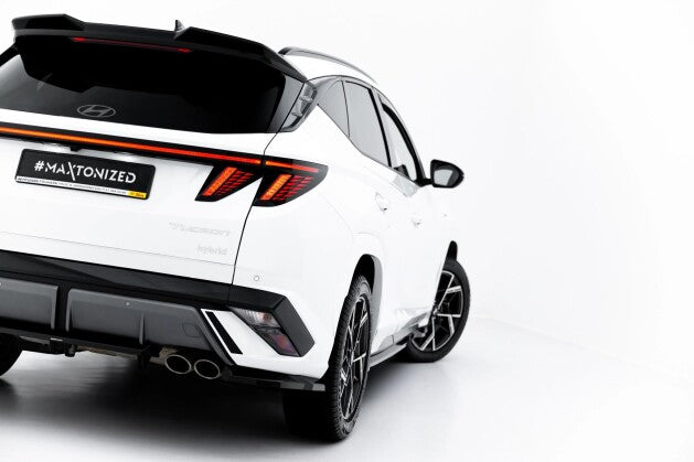 Diffusor Heckansatz passend für Hyundai Tucson N-Line Mk4 Facelift schwarz Hochglanz
