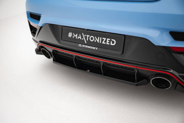 Diffusor Heckansatz passend für Hyundai Veloster N Mk2 schwarz Hochglanz