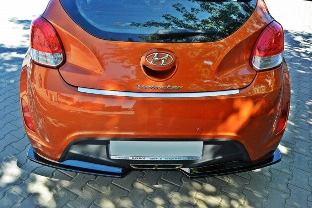 Diffusor Heckansatz passend für Hyundai Veloster schwarz Hochglanz