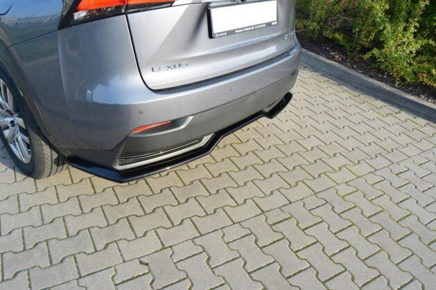 Diffusor Heckansatz passend für Lexus NX Mk1 H schwarz Hochglanz