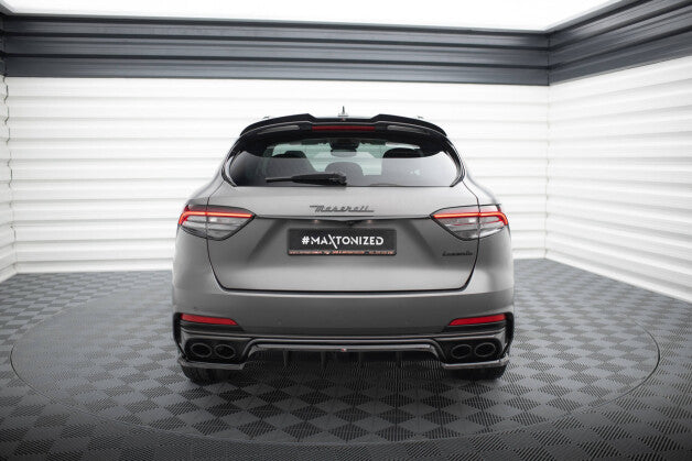 Diffusor Heckansatz passend für Maserati Levante Trofeo Mk1 schwarz Hochglanz