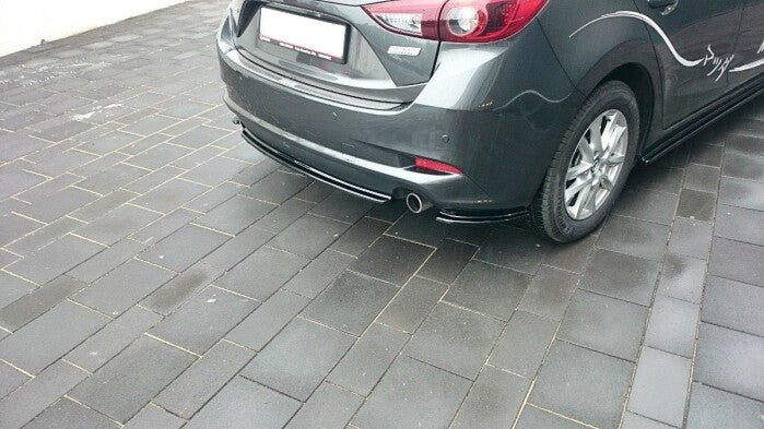 Diffusor Heckansatz passend für Mazda 3 BM (Mk3) FL schwarz Hochglanz