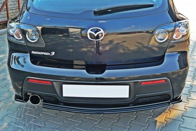 Diffusor Heckansatz passend für Mazda 3 MPS MK1 PREFACE US-Spec Version schwarz Hochglanz