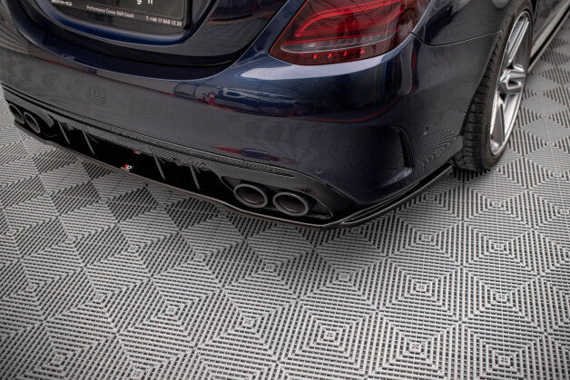 Diffusor Heckansatz passend für Mercedes-AMG C 43 Limousine W205 FL schwarz Hochglanz