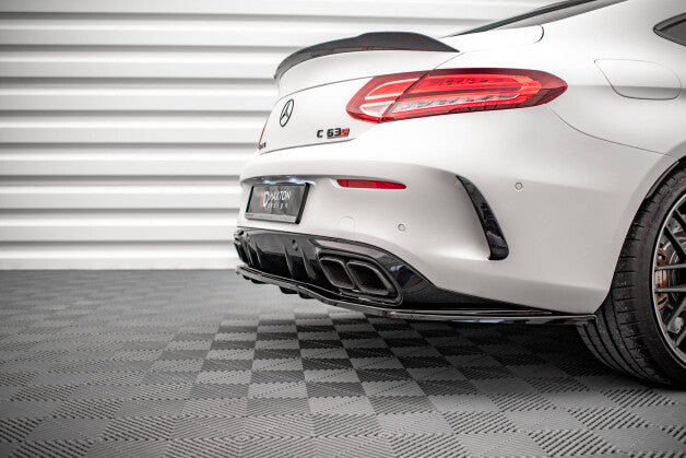 Diffusor Heckansatz passend für Mercedes-AMG C 63 AMG Coupe AMG Aero Pack C205 FL schwarz Hochglanz