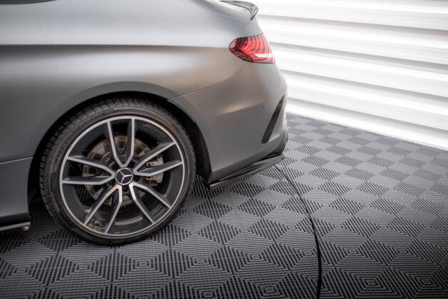 Diffusor Heckansatz passend für Mercedes-AMG C43 Coupe / Cabrio C205 FL / A205 FL schwarz Hochglanz