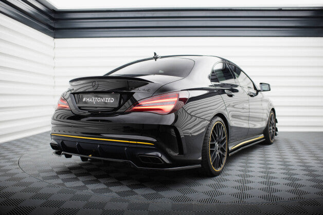 Diffusor Heckansatz passend für Mercedes-AMG CLA 45 C117 FL schwarz Hochglanz