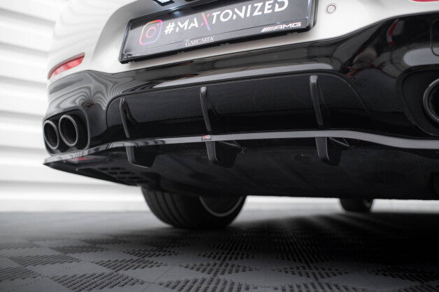 Diffusor Heckansatz passend für Mercedes-AMG GT 43 4 Door Coupe V8 Styling Package X290 schwarz Hochglanz