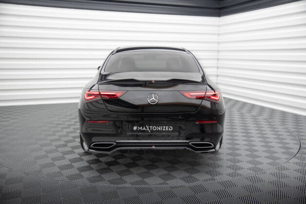 Diffusor Heckansatz passend für Mercedes CLA Coupe C118 schwarz Hochglanz
